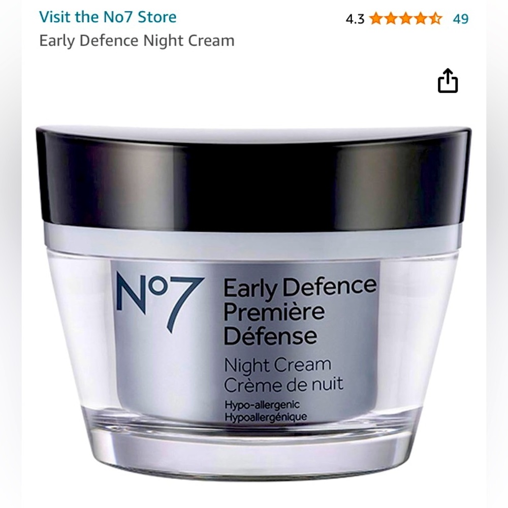 No7 Early Defence Glow Activating Night Moisturizer